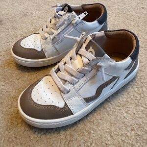 Kids White and Gray Sneakers